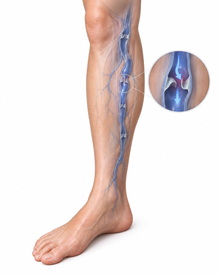 Stage 01: Venous reflux begins